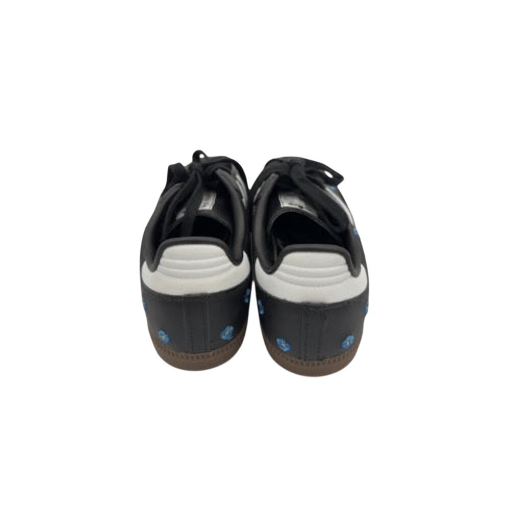 Adidas Black Floral Embroidered Samba Sneakers Size 7 - Picture 2 of 4